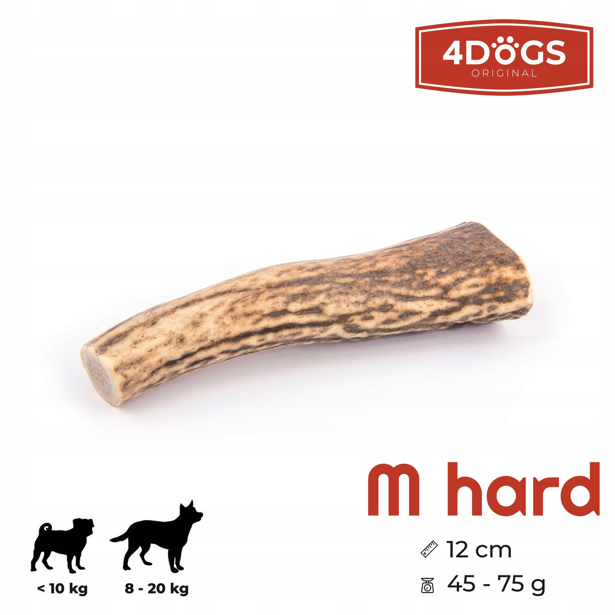 4DOGS Teethers toy deer antlers whole M 12 cm Volume 0 ml