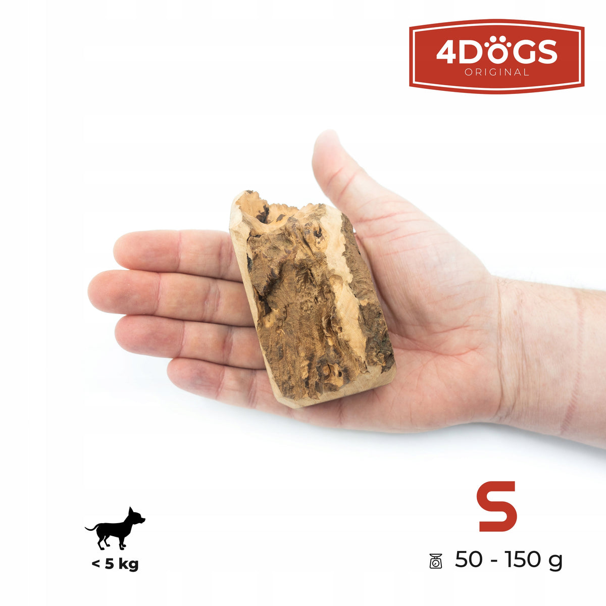 4DOGS Wooden boil root teether S Flavor wood