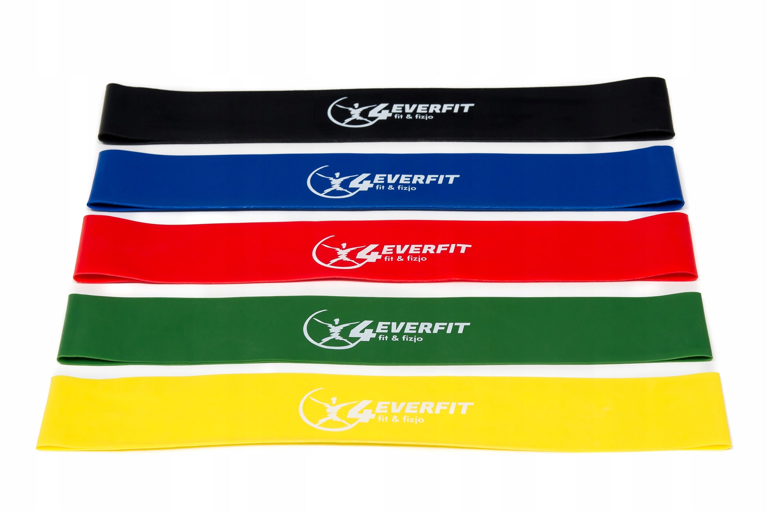 4EVERFIT Set of 5 Mini BAND FITNESS Exercise Rubbers Training Color multicolor