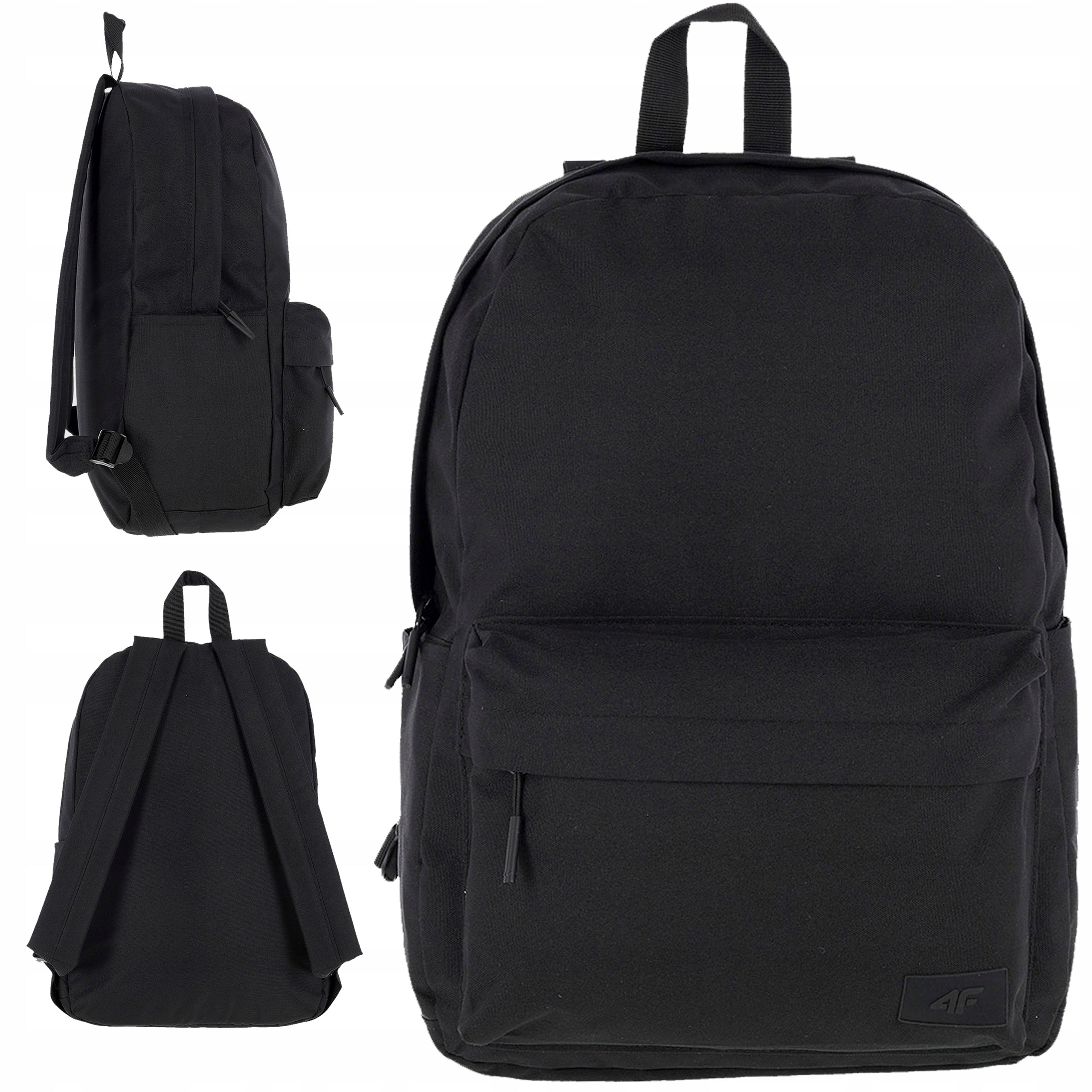 4F CITY SCHOOL SPORTS BACKPACK HOLDS A4 HAND LUGGAGE BLACK 18L