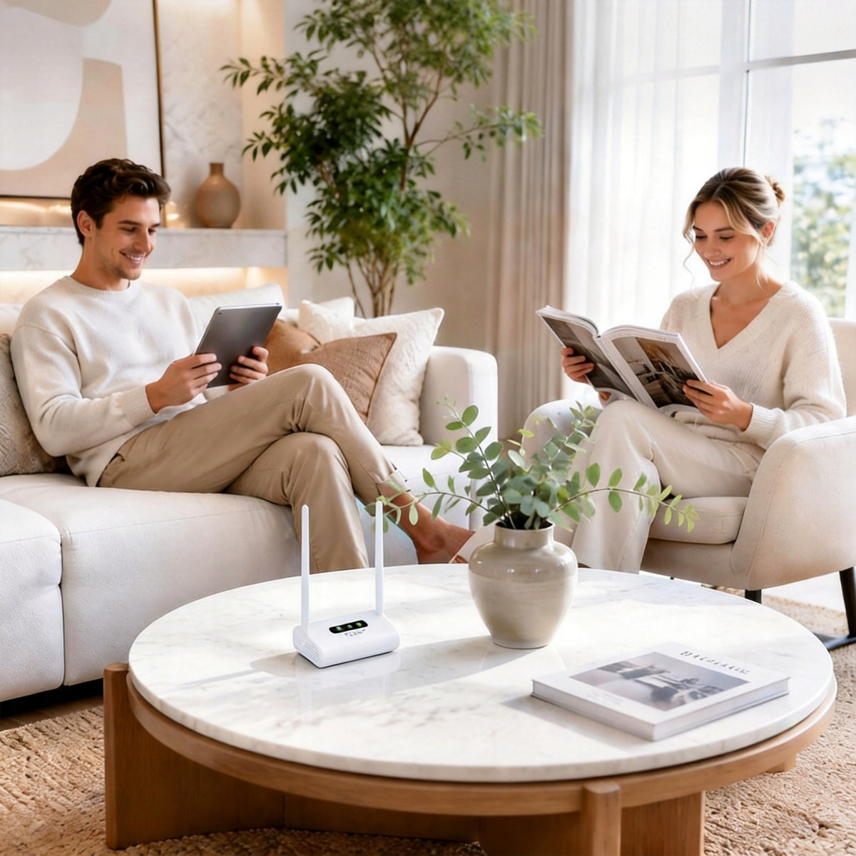 4G LTE HOME ROUTER WITH SIM CARD UP TO 300 MB/S WIFI MULTIBAND. Manufacturer no brand