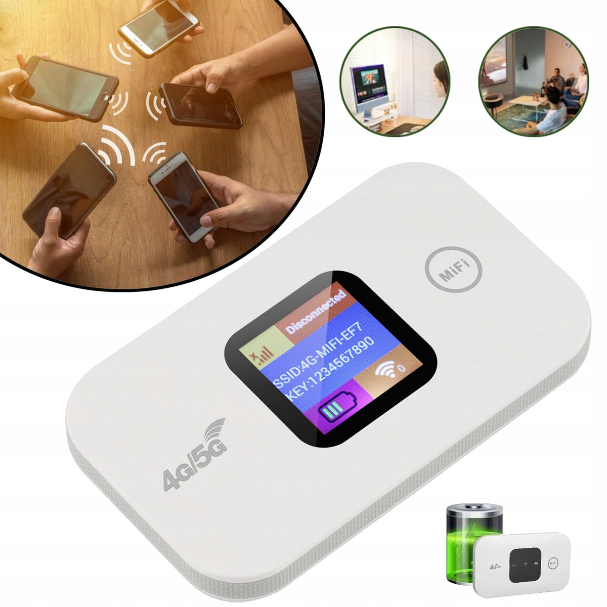 4G MOBILE WIFI, PORTABLE WIFI ROUTER, 150MBPS WIFI MODEM, 2100MAH BATTERY