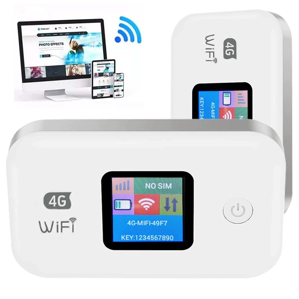 4G Portable Mobile WiFi Router 150Mbps LTE WiFi SIM With 3000mAh Screen