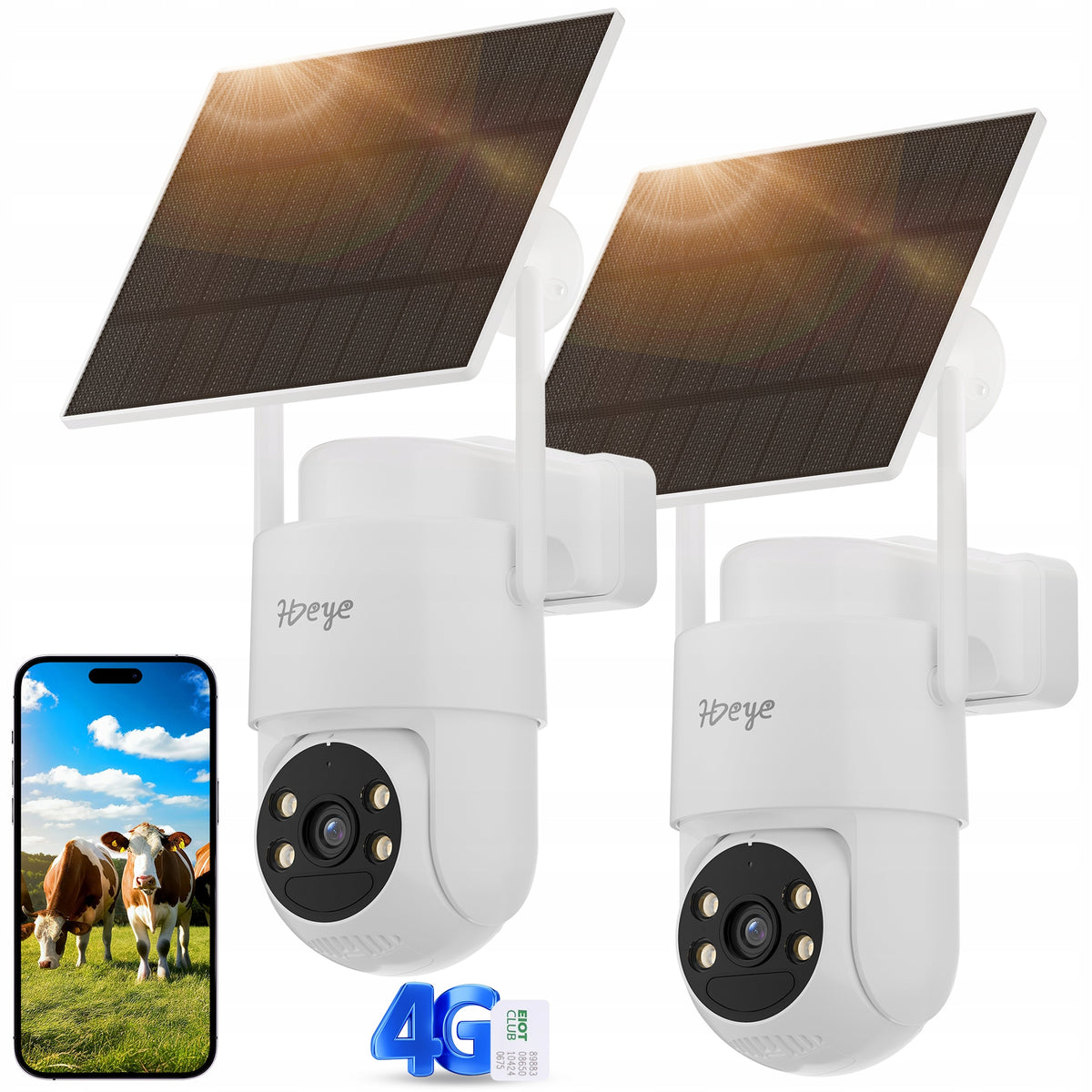 4G SOLAR OUTDOOR SECURITY CAMERA - AI HUMAN DETECTION, 1080P NIGHT VISION