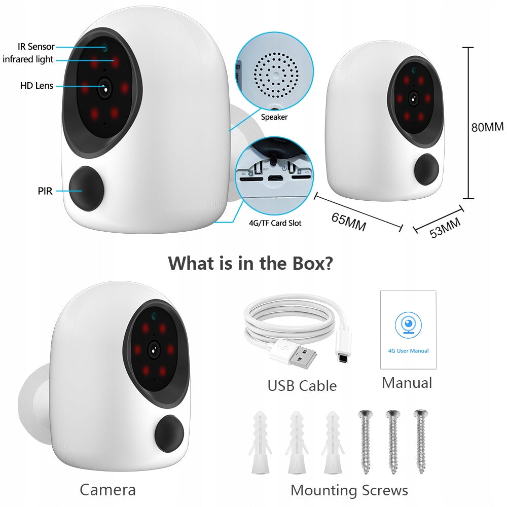 4G battery-operated camera, sim card per plot construction Brand G-VISION