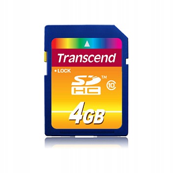 4GB Class 10 Transcend TS4GSDHC10 SDHC Memory Card Card capacity 4 GB