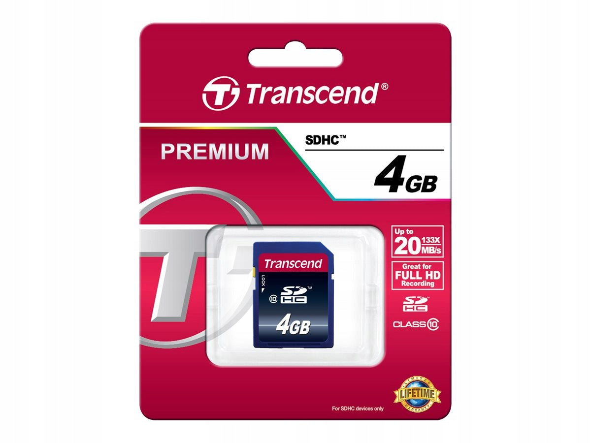 4GB Class 10 Transcend TS4GSDHC10 SDHC Memory Card