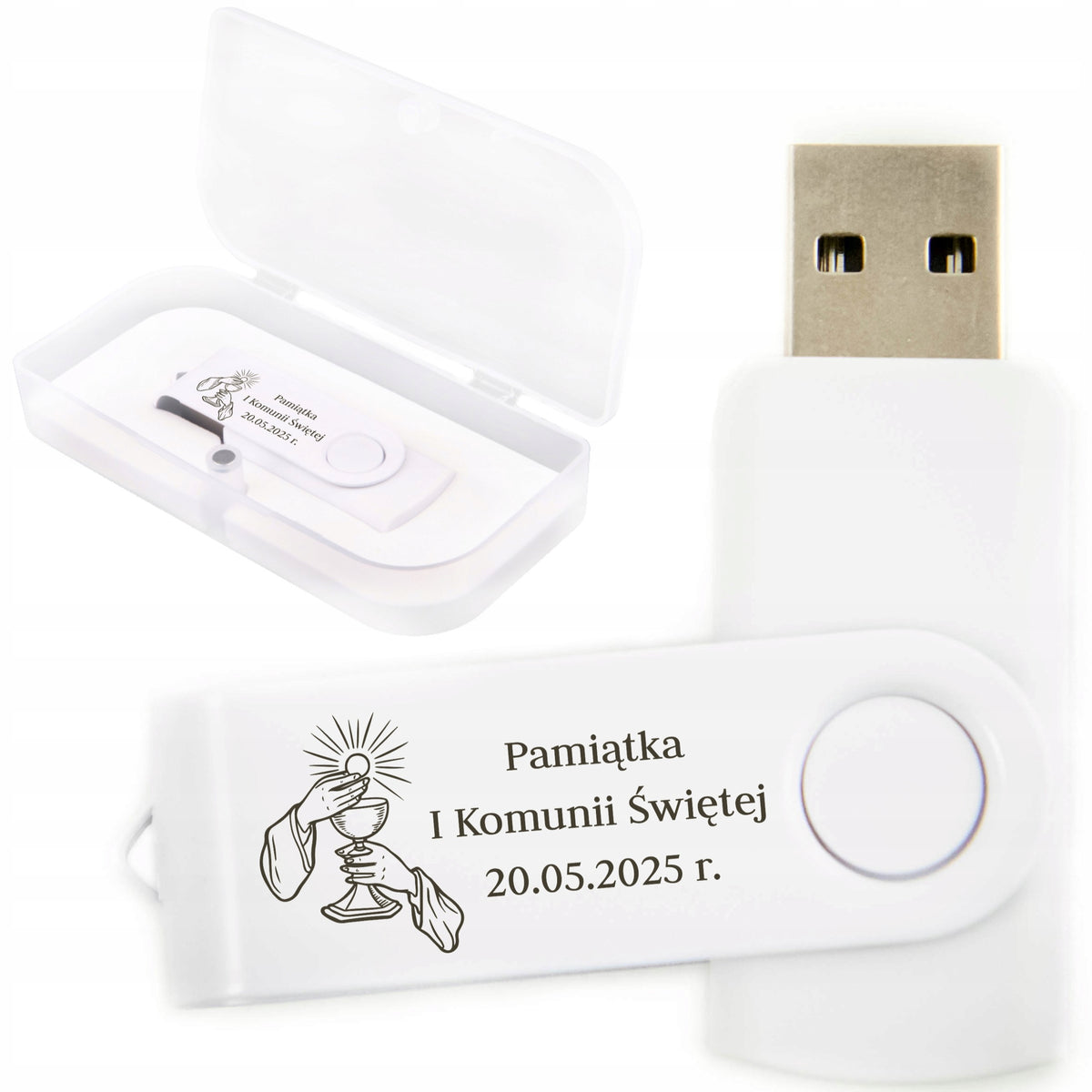 4GB USB 2.0 USB flash drive and Holy Communion + Communion ENGRAVING BOX
