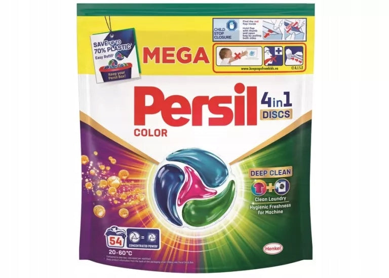 4IN1 CAPSULES FOR COLOUR WASHING PERSIL DEEP CLEAN DISCS 54 PCS TO COLOUR