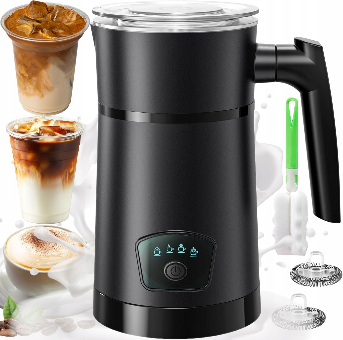 4IN1 ELECTRIC COFFEE MILK FROTHER WITH TEMPERATURE CONTROL 400W 350ML
