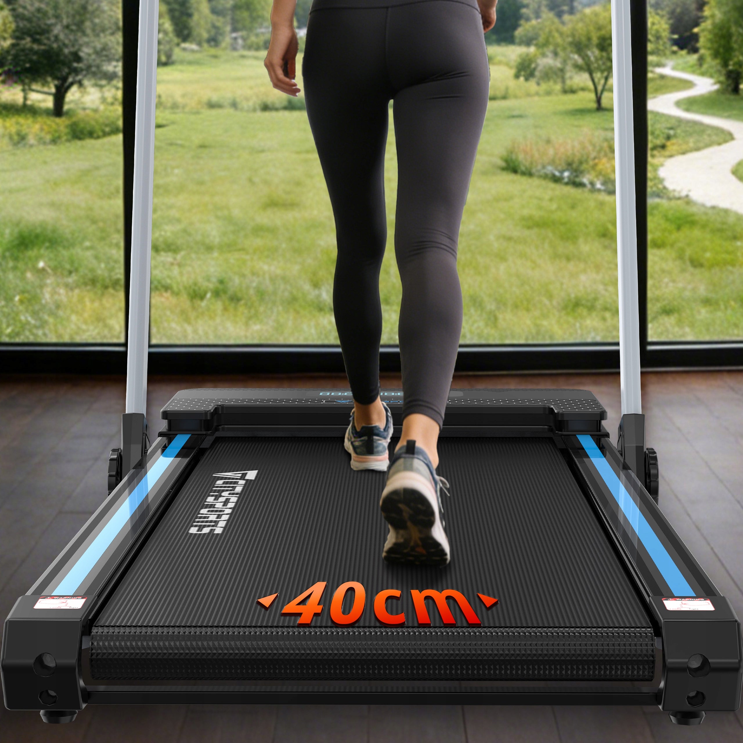 4IN1 Folding Exercise Treadmill Home Electric LED Angle Speaker App&BT 12KM Kind electric