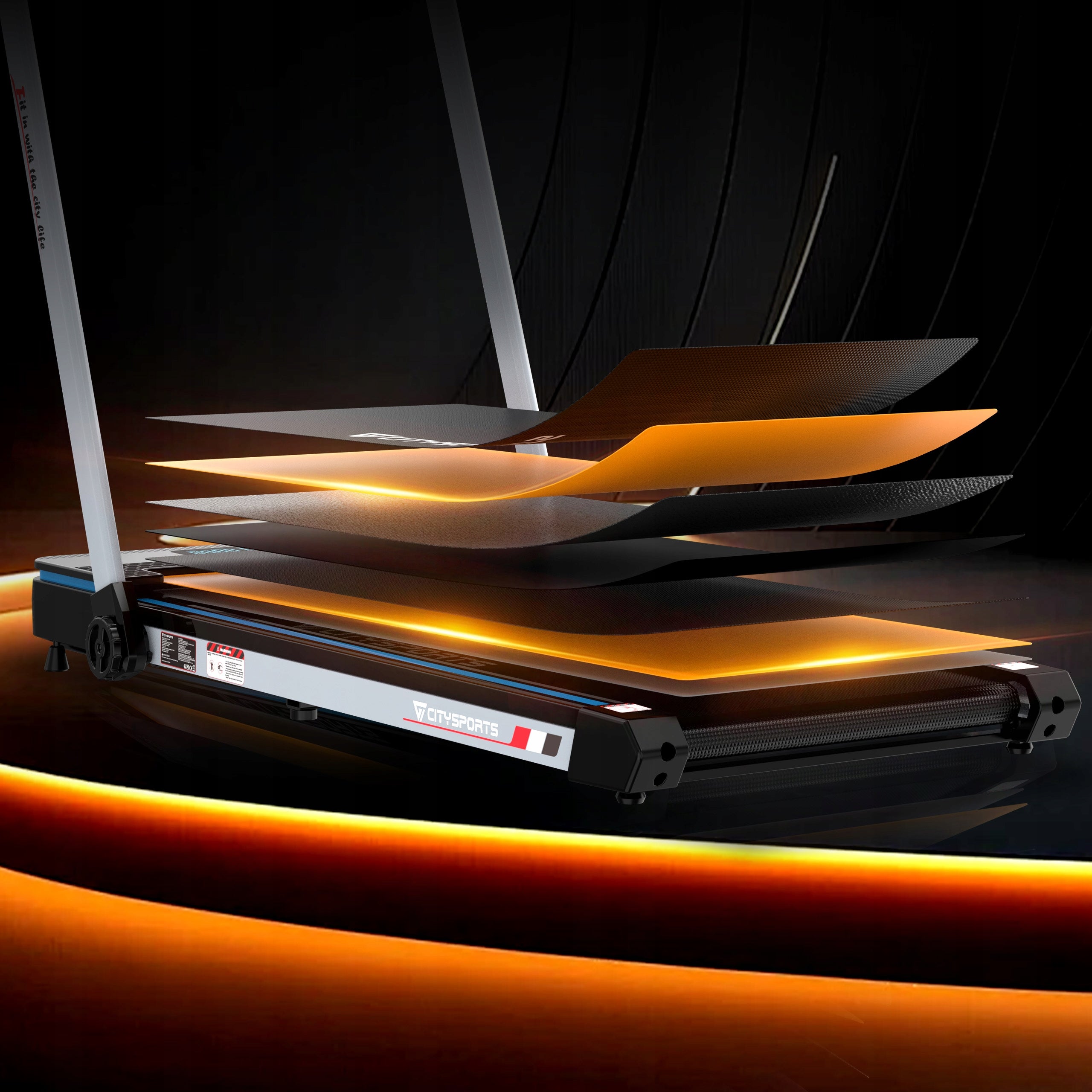 4IN1 Folding Exercise Treadmill Home Electric LED Angle Speaker App&BT 12KM Model other