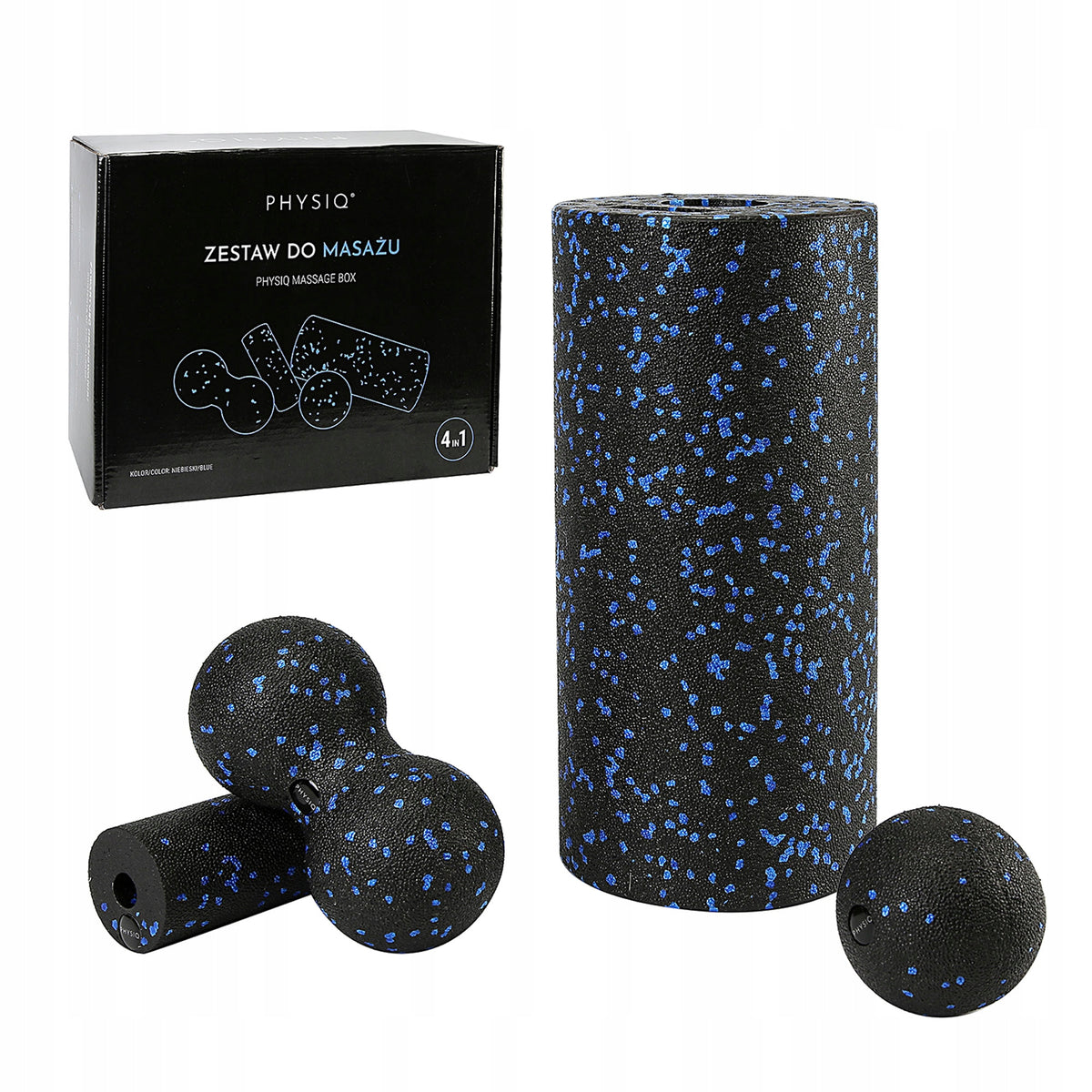 4IN1 PHYSIQ ROLLER EPP MASSAGE ROLLER SET, MINI ROLLER, DUOBALL, BALL