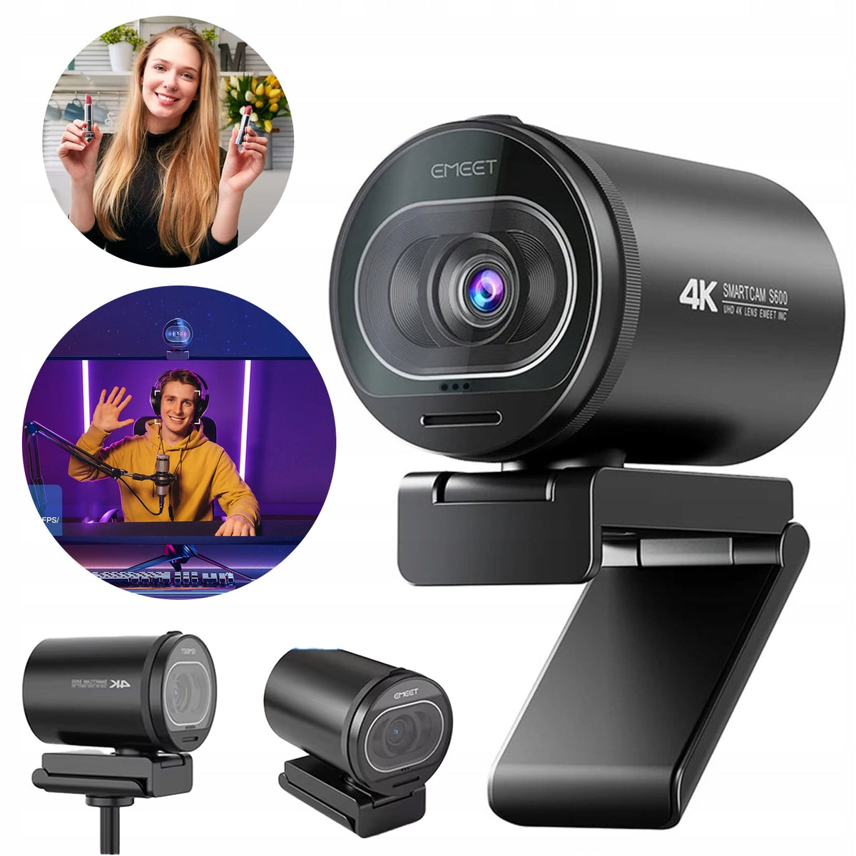 4K 1080P 60FPS Webcam Autofocus With Microphone IP Camera