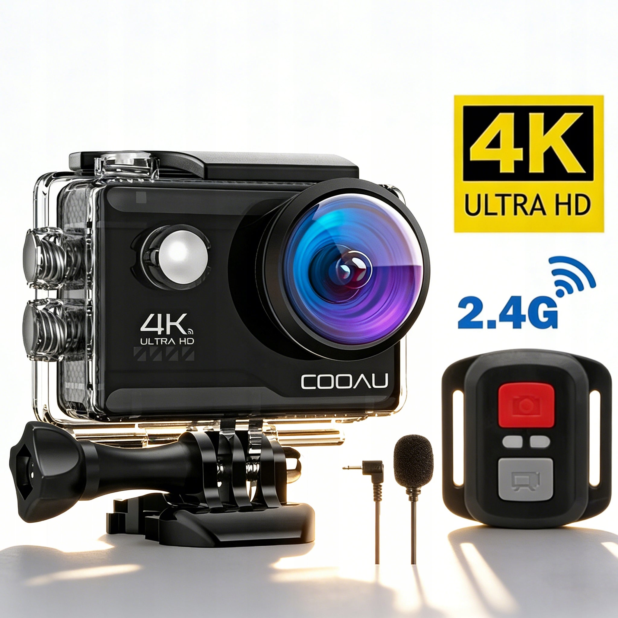 4K 20MP Sports Camera 170° Waterproof EIS Stabilization