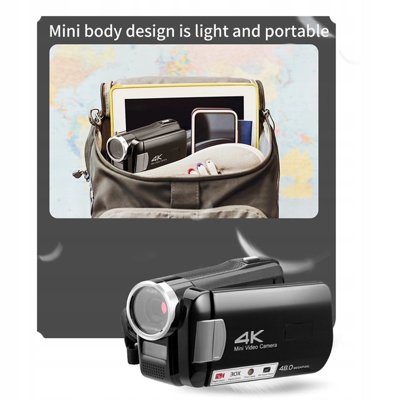 4K 24 fps DV Camera 3,0 inch IPS Screen 13MP CMOS Digital IR Video Camera No