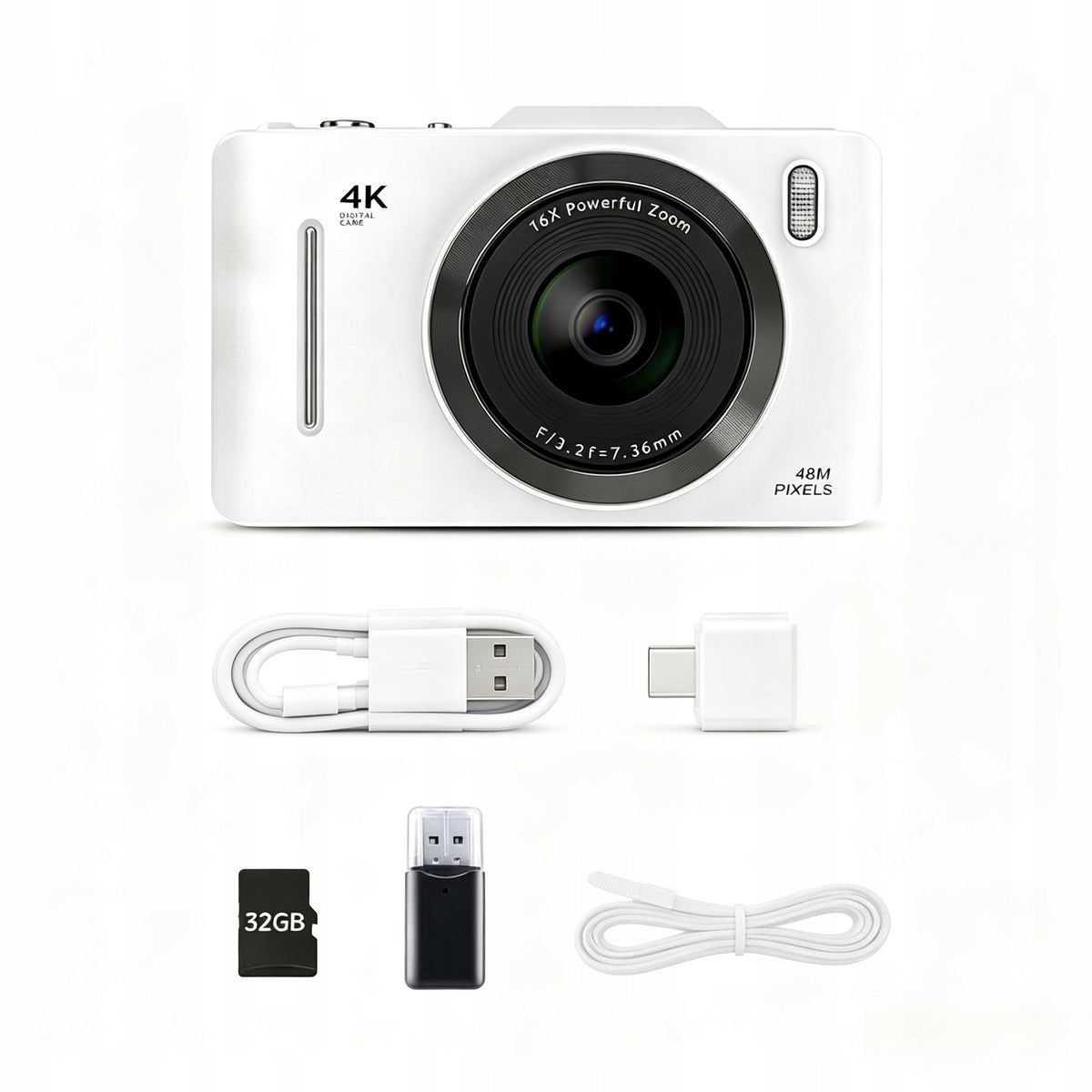 4K 48 MP DIGITAL CAMERA MACRO ZOOM MODE 16X LIGHTWEIGHT COMPACT WITH CARD 3