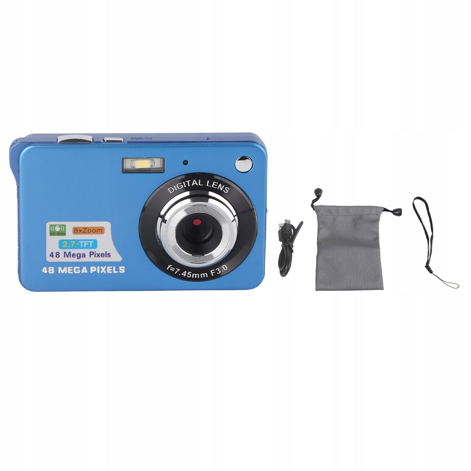 4K 48 MP Digital Camera 2,7 Inch LCD Display 8x Zoom Anti Y2 c1