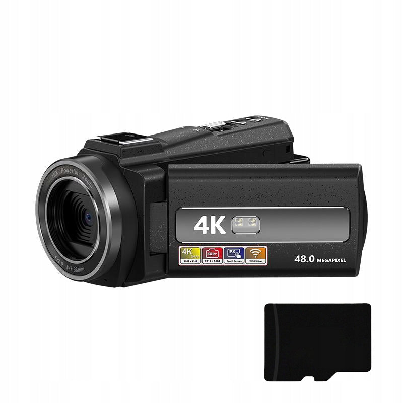 4K/48MP Camcorder/16x Zoom/Infrared Night Vision/Remote Control