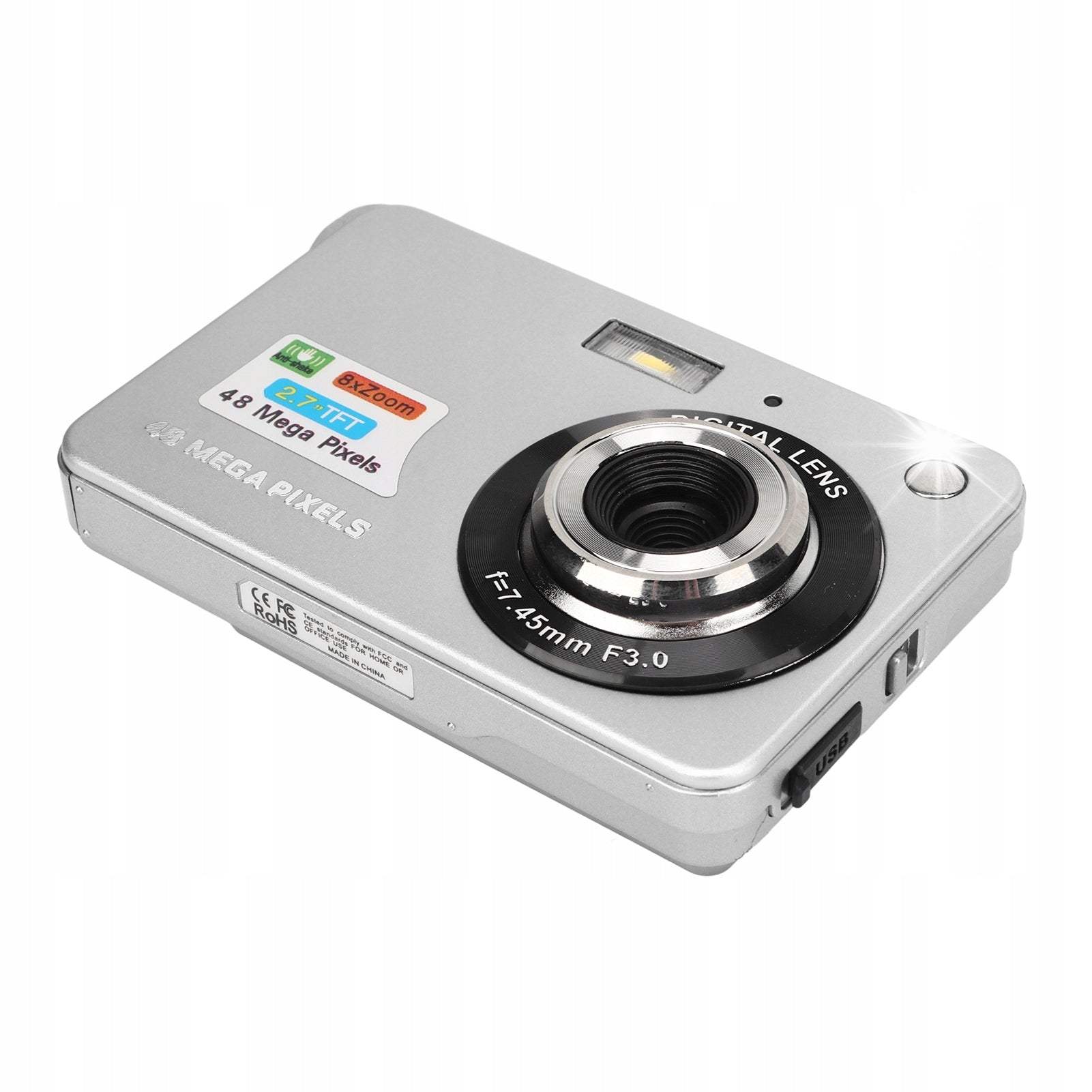 4K 48MP DIGITAL CAMERA 2,7 INCH LCD DISPLAY 8X ZOOM FOR VLOGGING