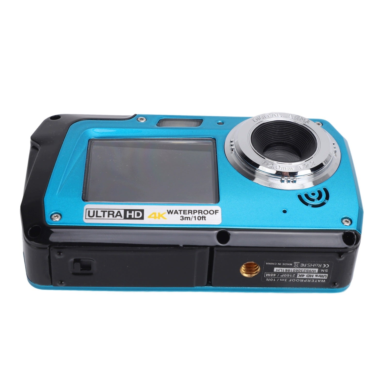 4K 56MP 16X Zoom Underwater Camera Dual Screens 1700mAh 10FT ZW