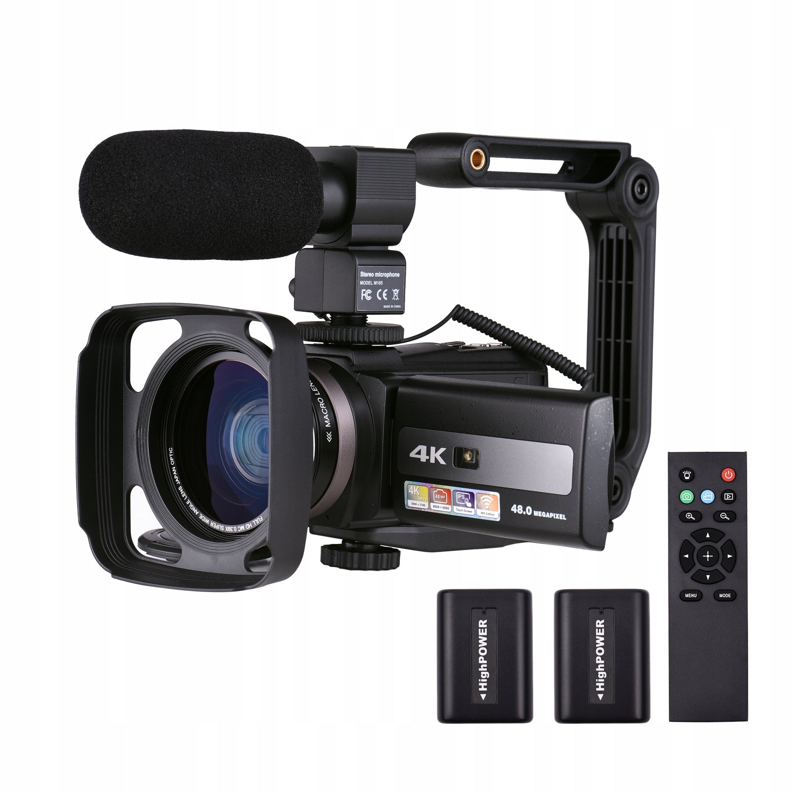 4K 60FPS HD Digital Video Camera DV Camera 48MP 16x Zoom 3 Inch RPM