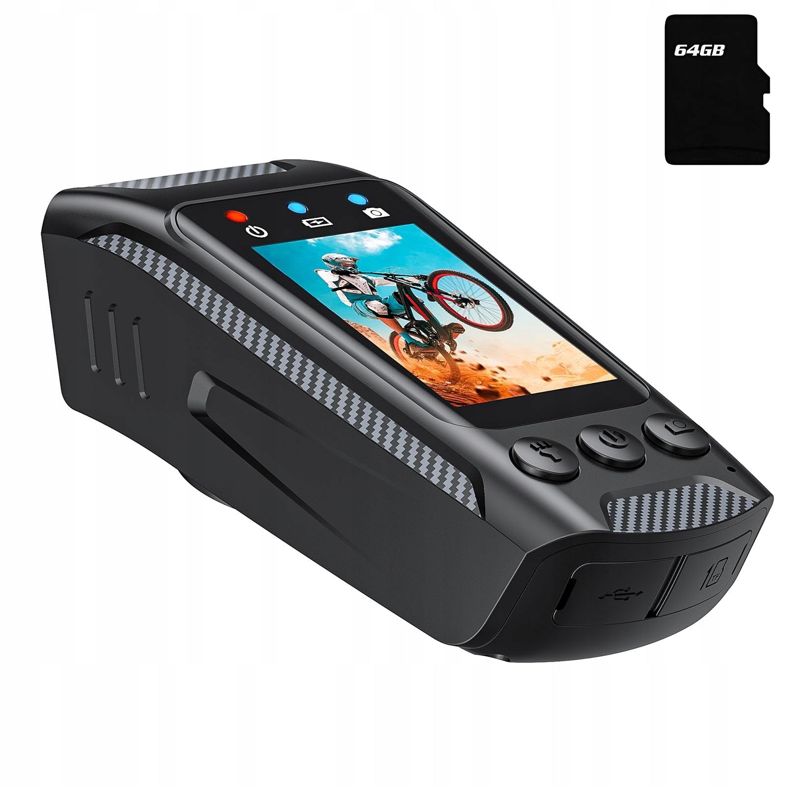 4K/60FPS VIDEO CAMERA ANTI-SHAKING UHD SPORTS+64G Brand Hakuri