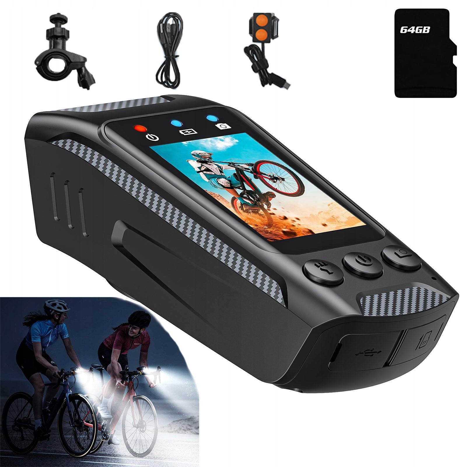 4K/60FPS VIDEO CAMERA ANTI-SHAKING UHD SPORTS+64G
