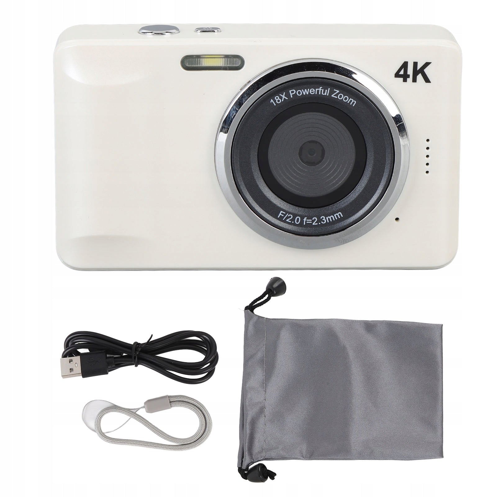 4K 64MP Autofocus Compact Point Digital Camera and Photography with 18 53