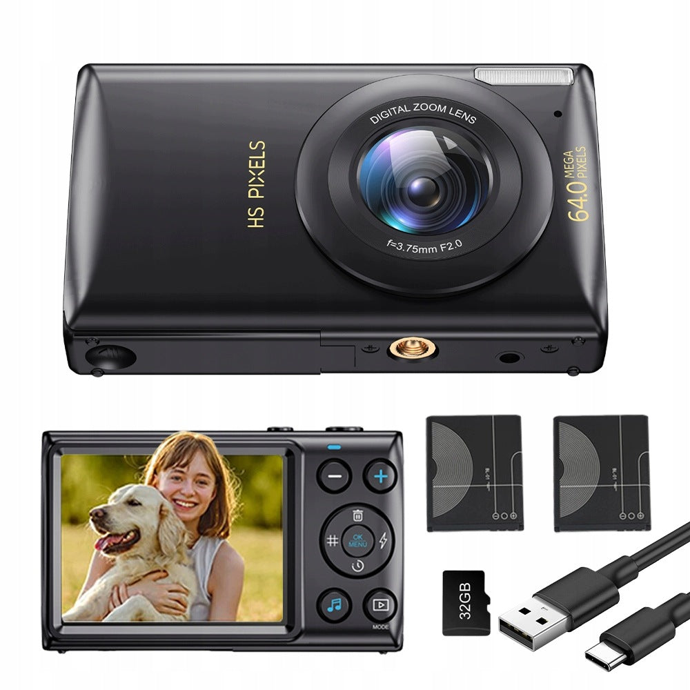 4K 64MP DIGITAL CAMERA WITH WIFI AND ZOOM 18X 32GB CARD
