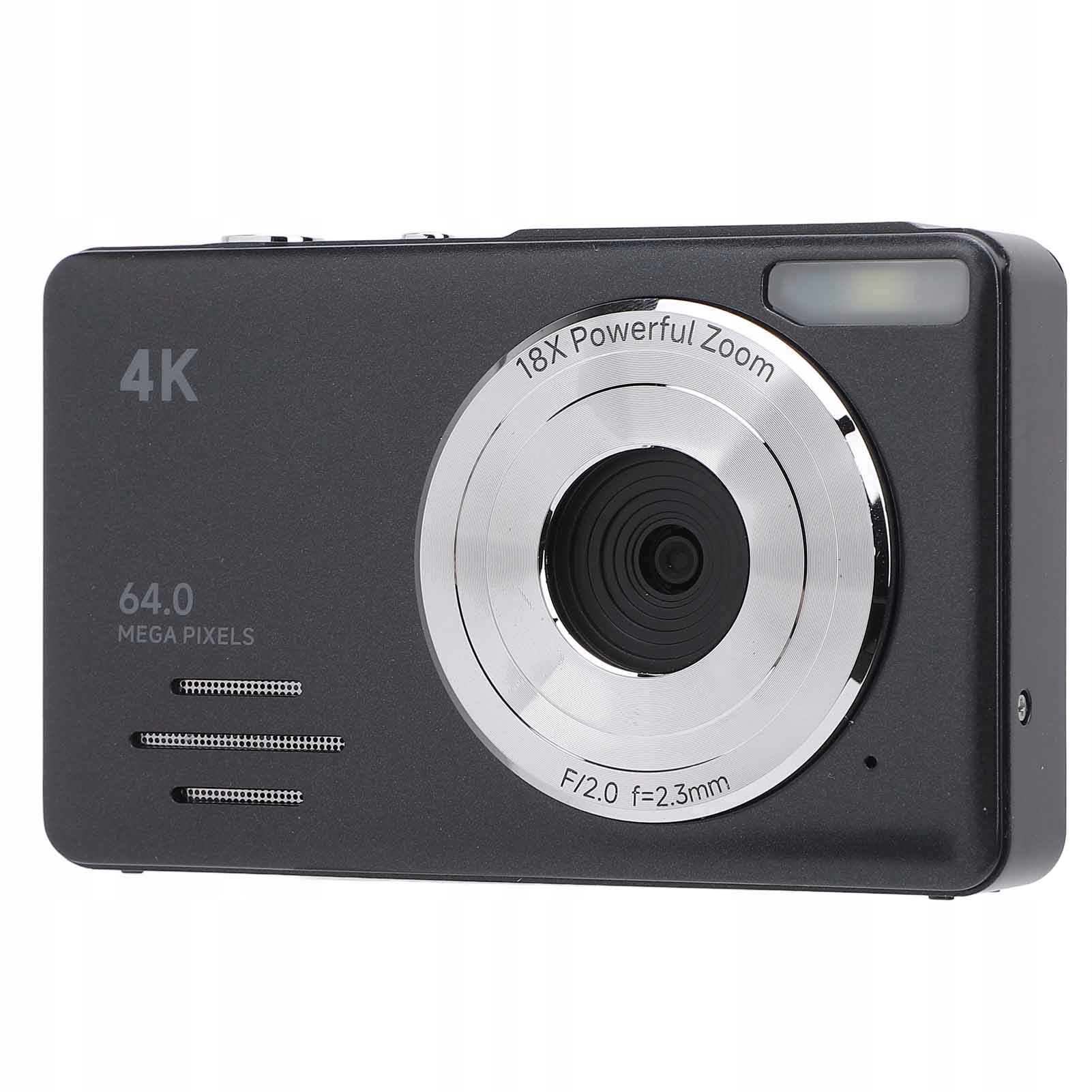 4K 64MP Digital Camera with 18x Digital Zoom Auto Focus Compact TR