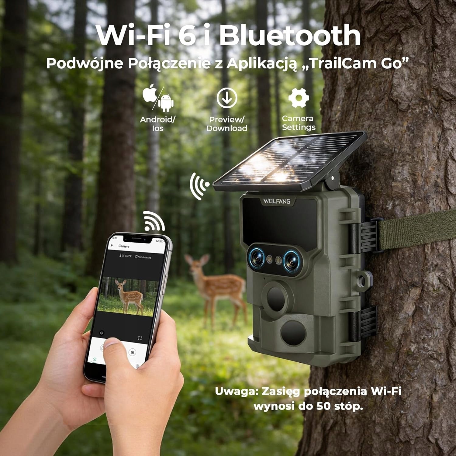 4K 64MP FOREST CAMERA SOLAR WIFI NIGHT VISION Manufacturer code 5906104617487