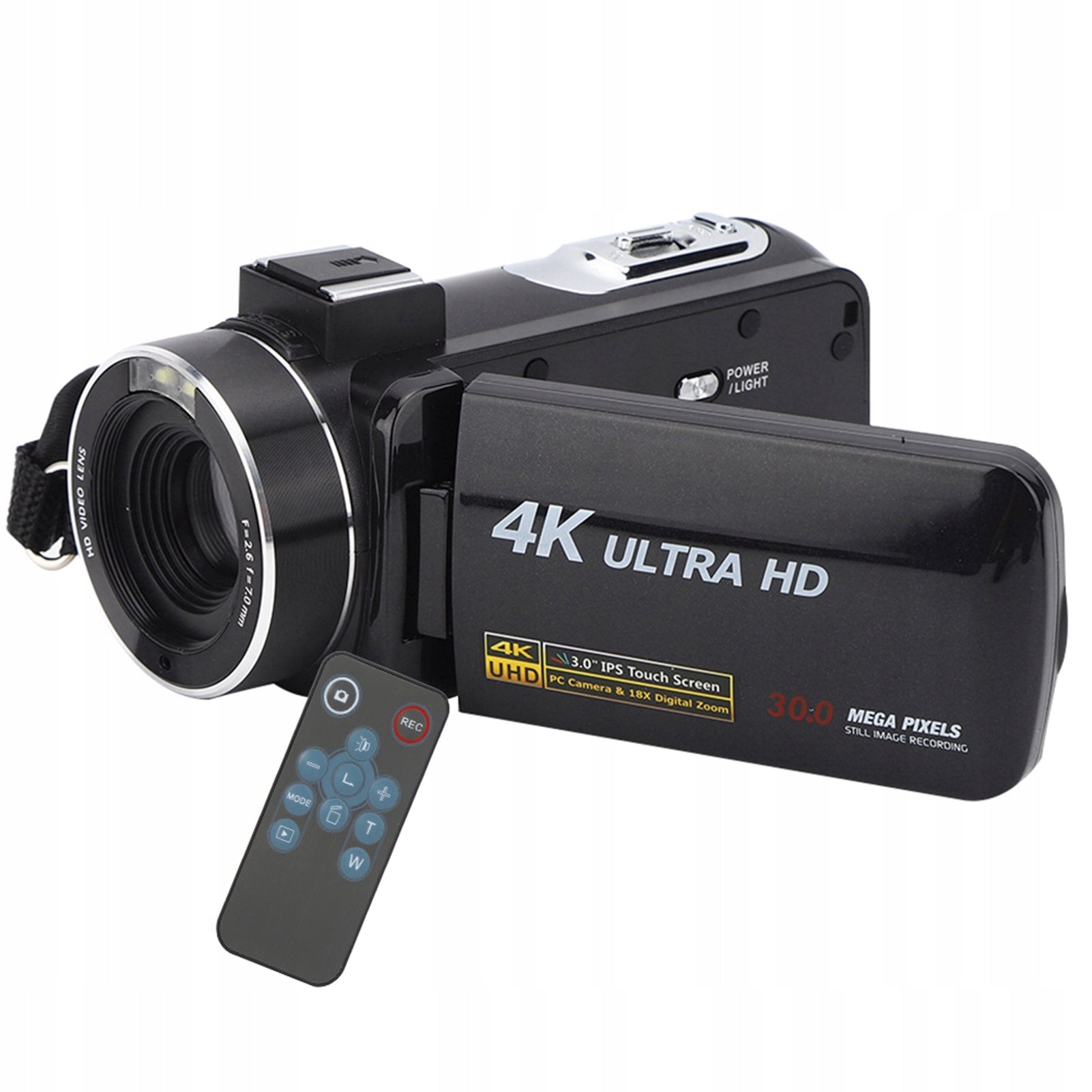 4K Anti Shake High Definition Digital Video 18x Zoom 3 Inch NN Resolution 1 Mpx