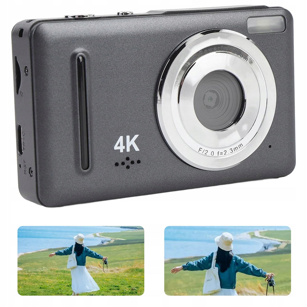 4K DIGITAL CAMERA 64MP AUTOFOCUS ZOOM 18X BLACK SCREEN 2.4 INCH Packaging status original