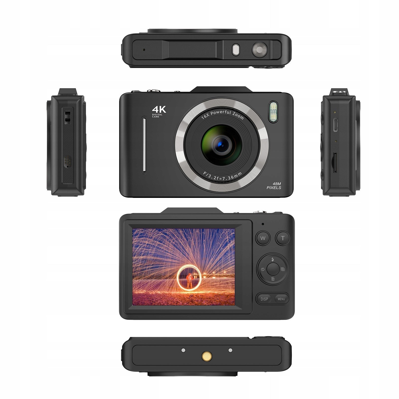 4K Digital Camera 48MP 2,8 inch IPS 2B Portable Digital Video Camera Brand no brand