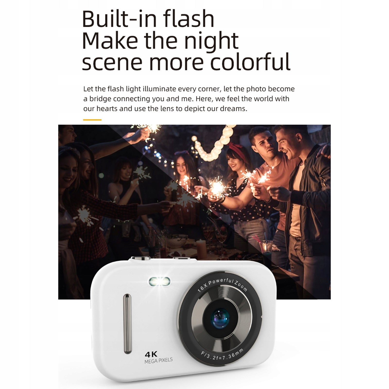 4K Digital Camera 48MP Portable Digital Video Camera 2,8 InchTM Brand no brand