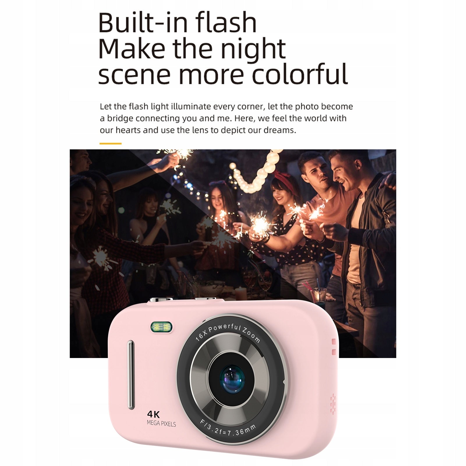 4K Digital Camera Portable 48MP Digital Video Camera 2,8 Inch EE Brand no brand