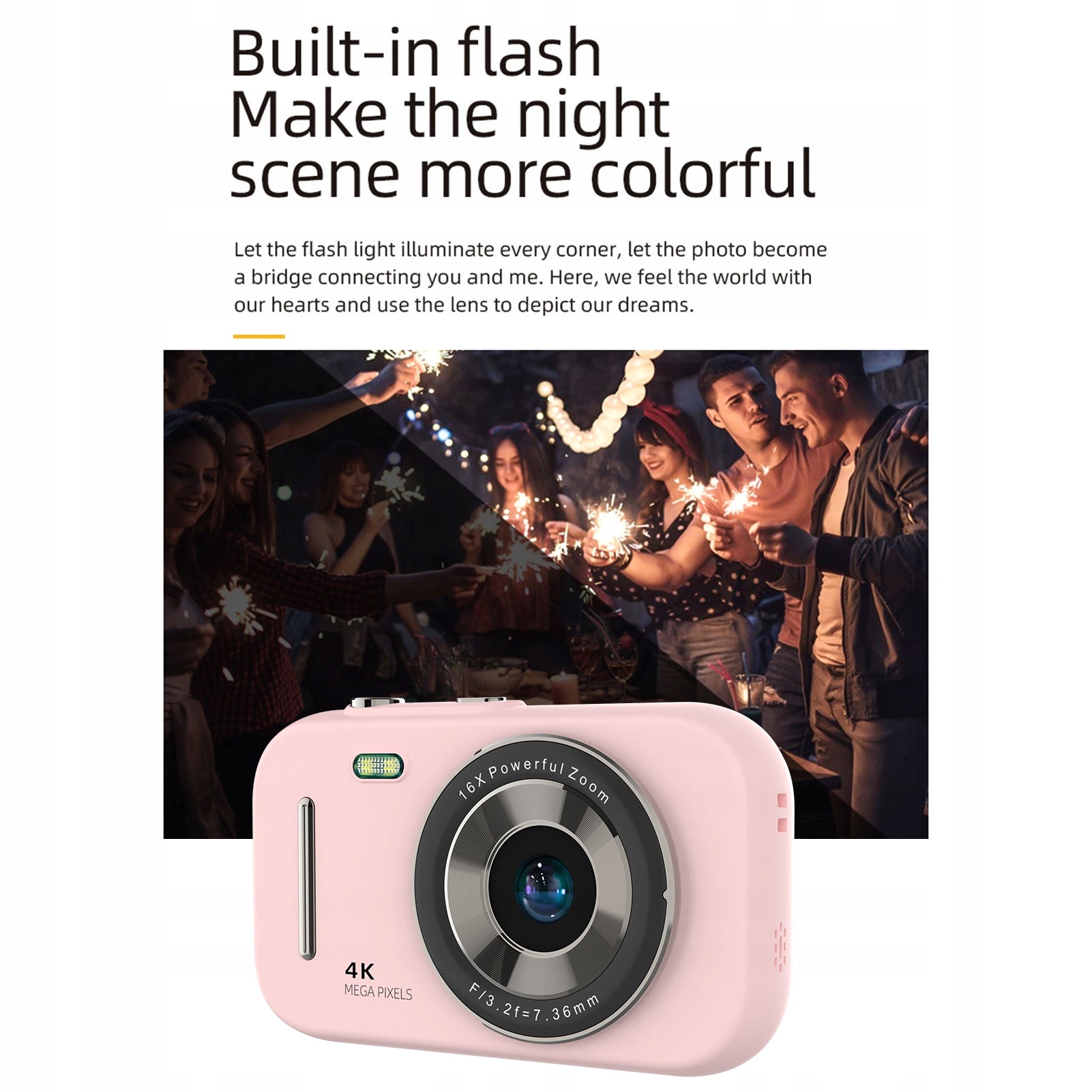 4K Digital Camera Portable 48MP Digital Video Camera 2,8 Inch GA