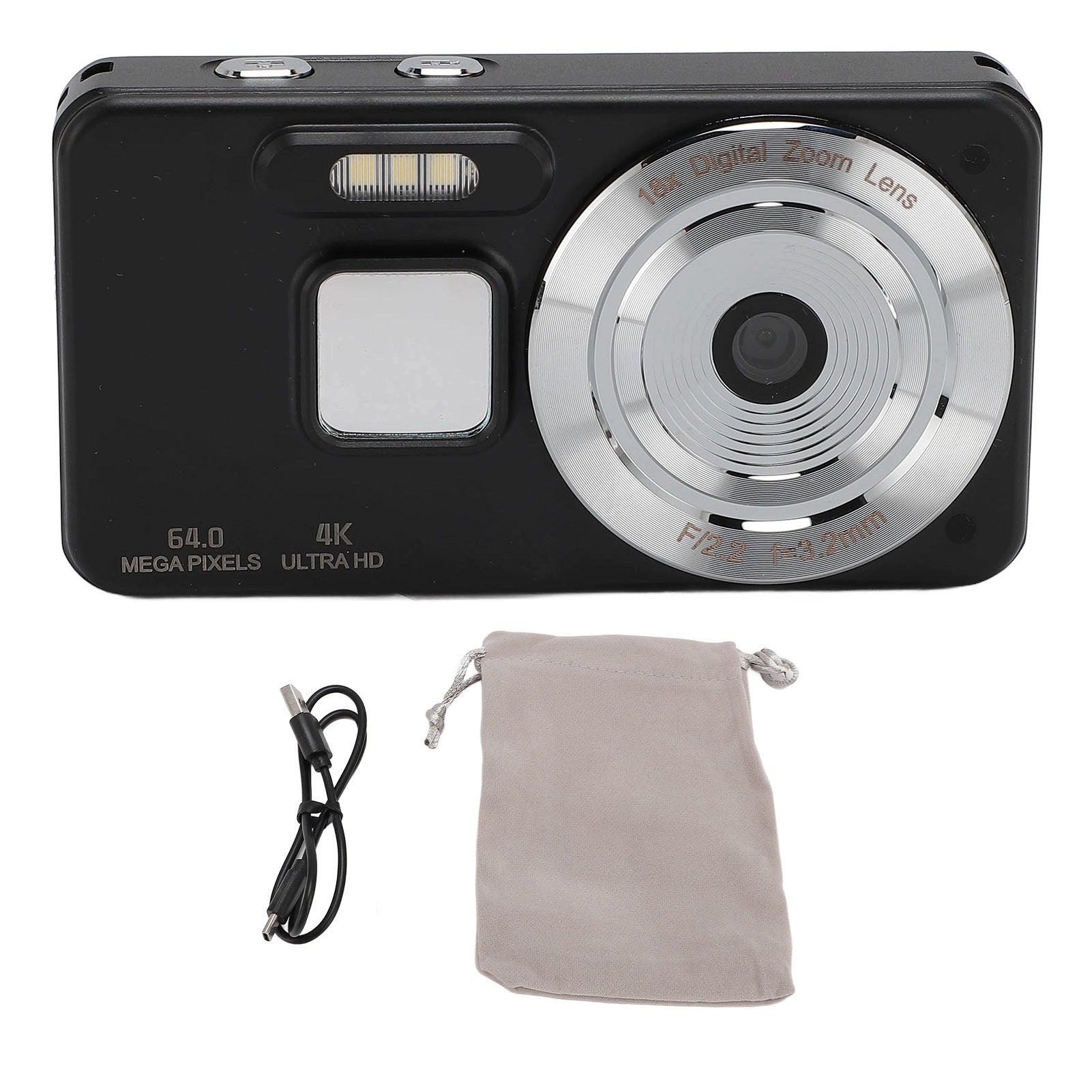 4K Digital Camera Portable Camera 64MP 18x Zoom Autofocus Anti Shake ZC Model 1137IIYE