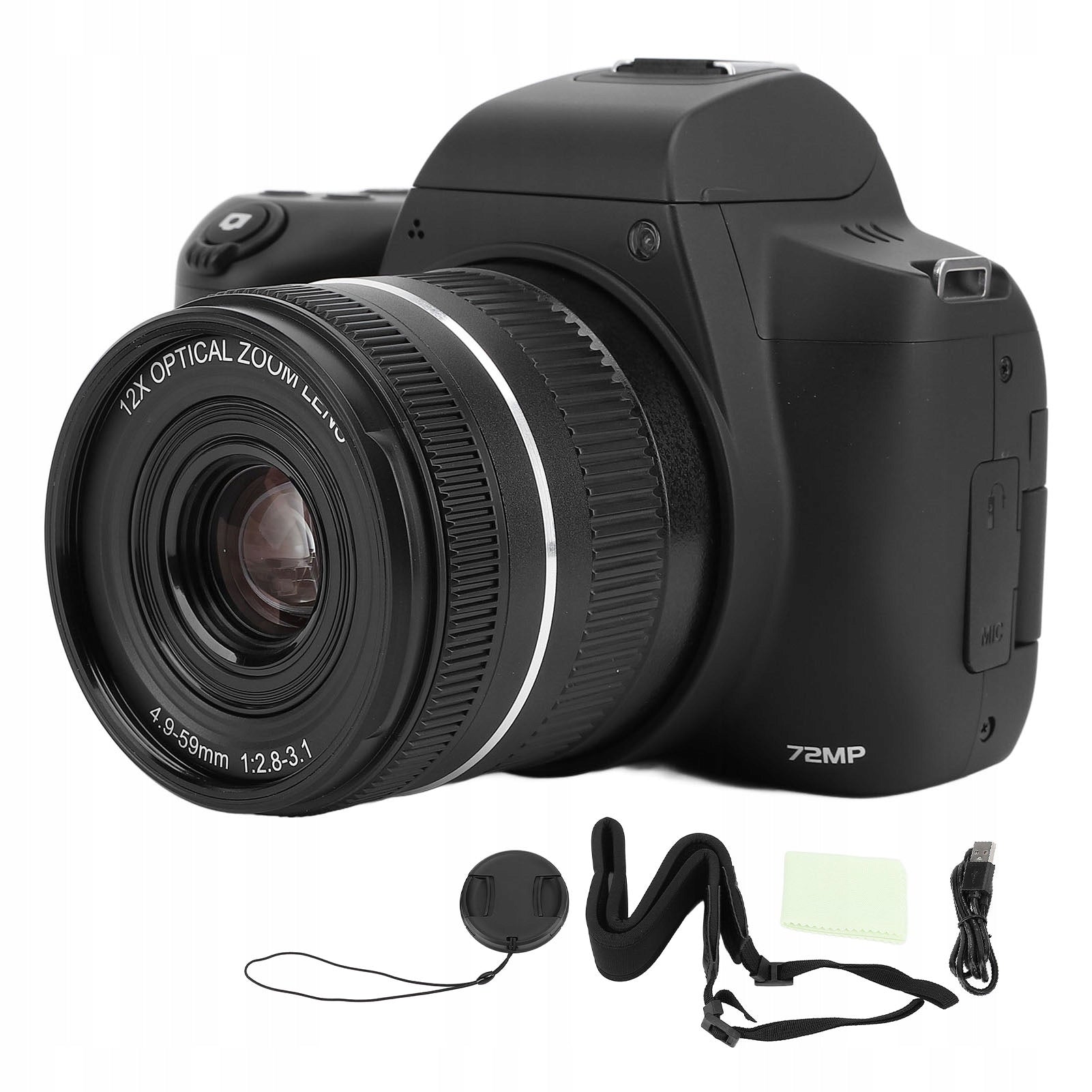 4K Digital Camera for 72MP HD 12X Digital Zoom Autofocus GK Photography