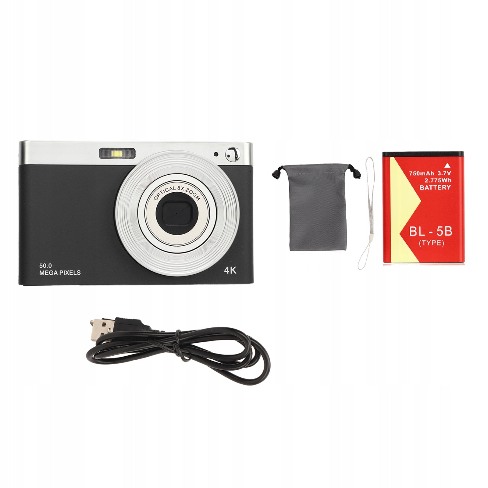 4K Digital Camera for Teens 2,88 inch HD IPS Screen 50mp 16x AQ Model 0273QZEP