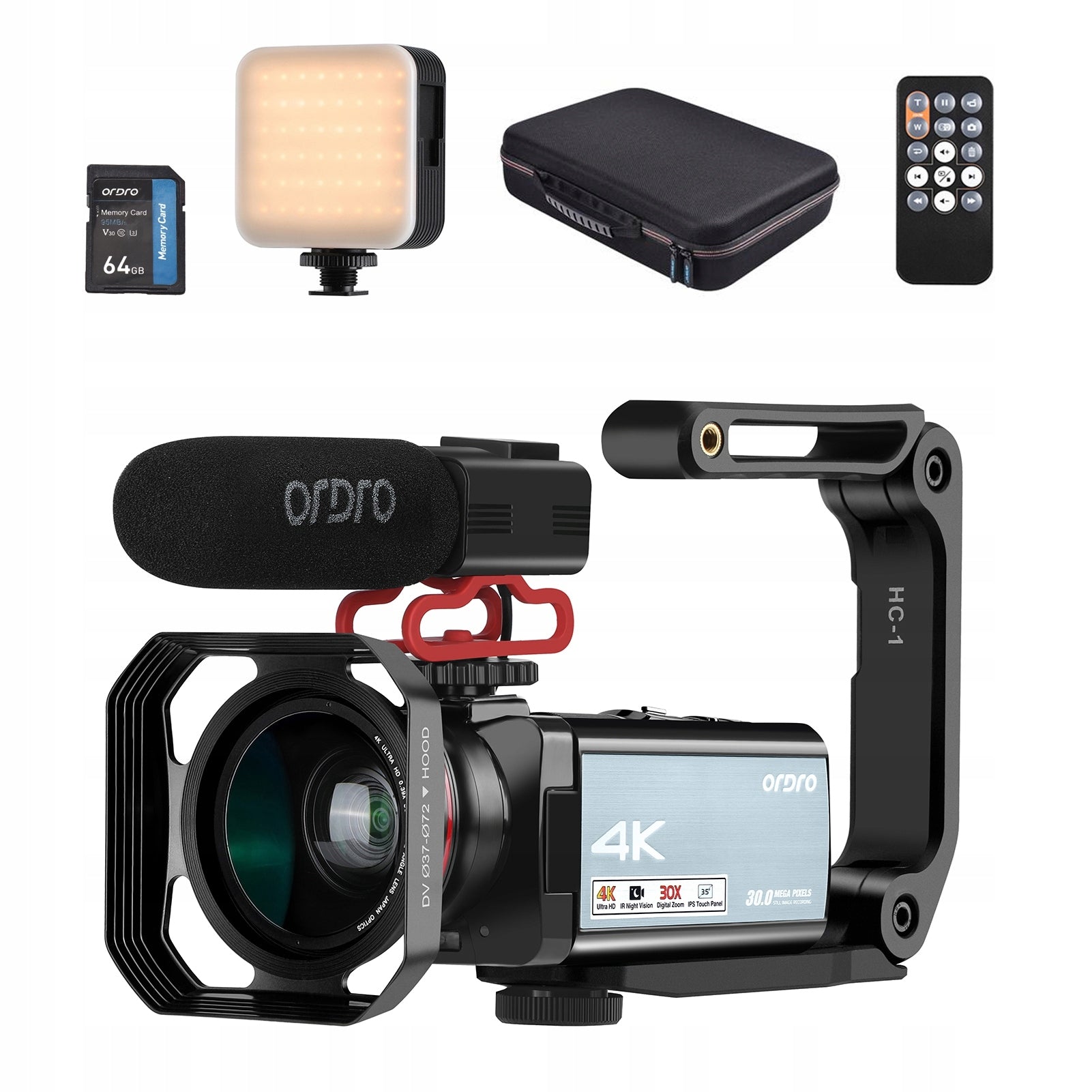 4K Digital Video Camera Wi -Fi DV Recorder 3,5 Inch IPS WE