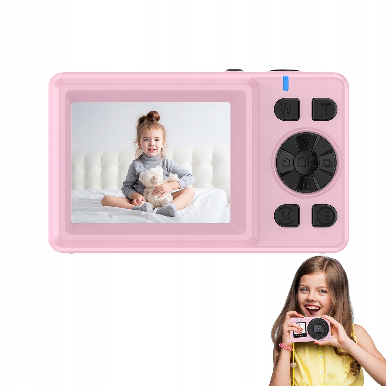 4K Dual Screen Digital Camera Automatic Focus 18x Zoom Portable T9