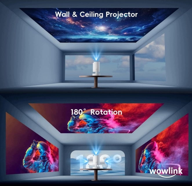 4K Full HD 1080p 2026 Mini Projector, Latest Built-in Wowlink Apps Brand no brand