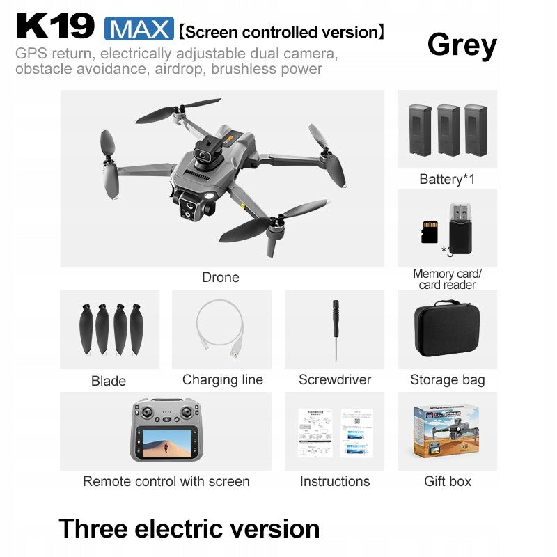 4K GPS Drone with Laser Obstacle Avoidance Brushless Motors 5G 3 batteries Manufacturer code PDD