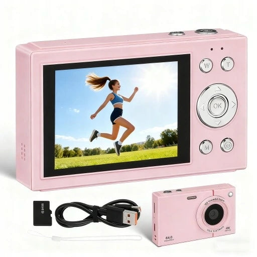 4K HD 1080P 64MP Digital Camera with 16x Zoom - Kids Camera