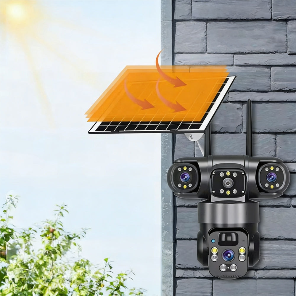 4K HD 12MP Outdoor Solar Camera - 2 Lenses, WIFI Packaging status original