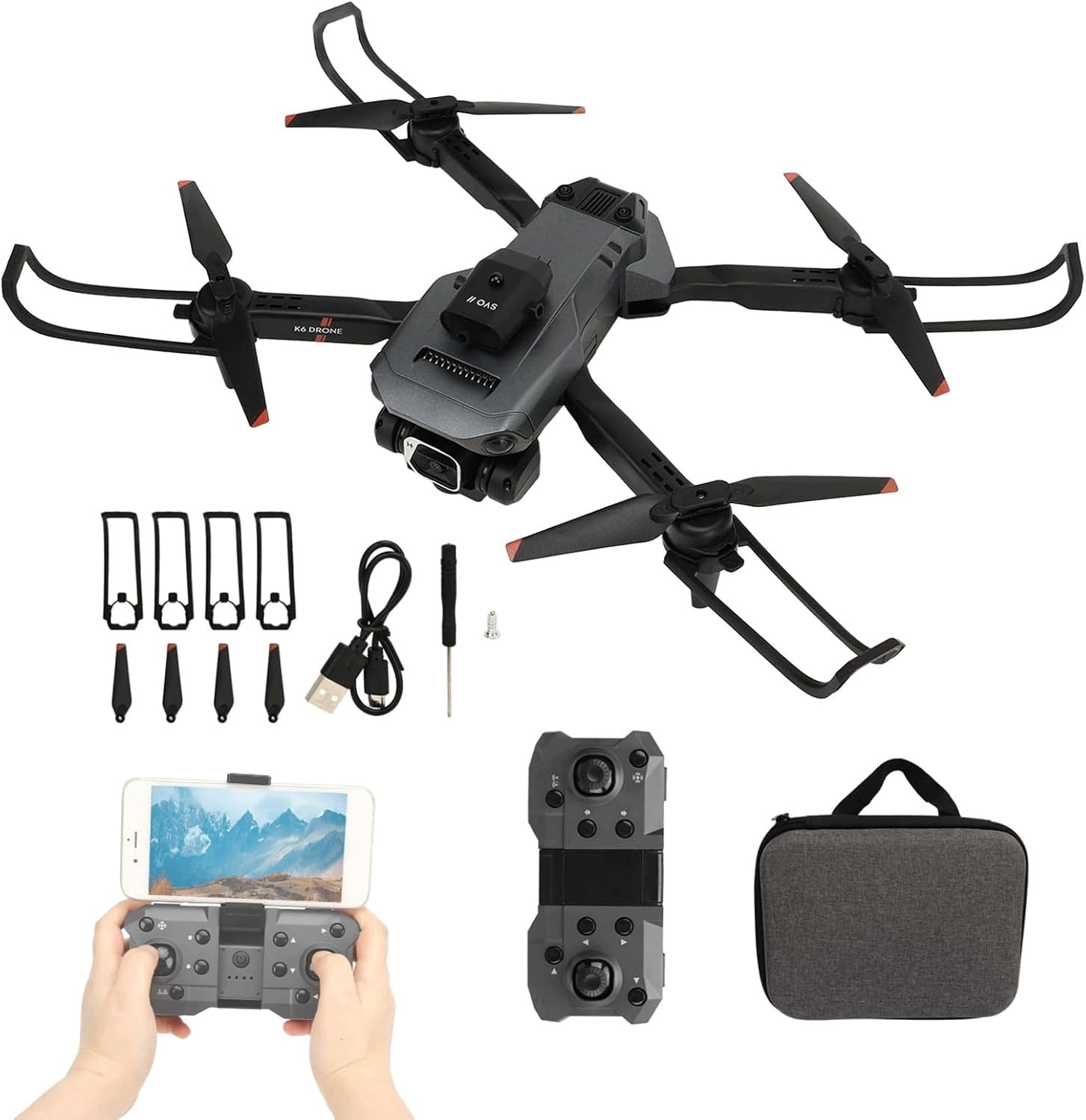 4K HD 50X ZOOM FPV QUADCOPTER FOLDING DRONE WITH CAMERA AVOID OBSTACLES