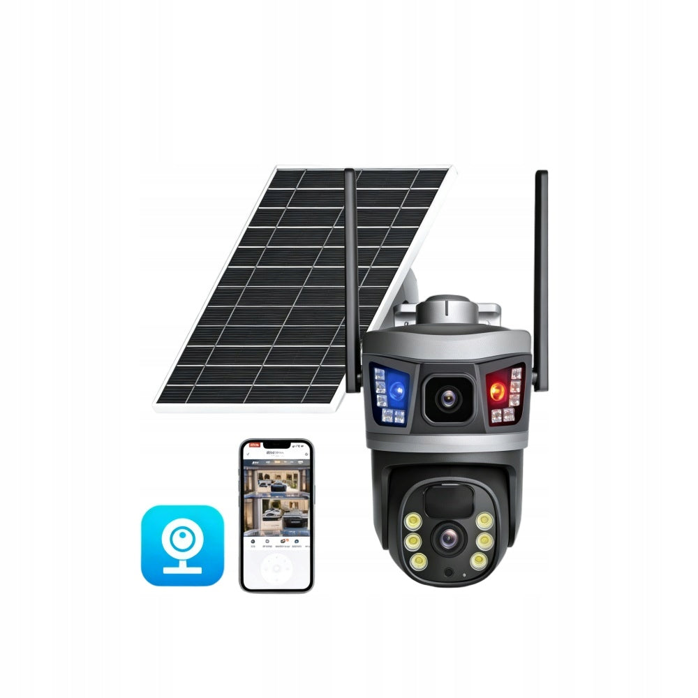 4K HD 6MP Outdoor Solar Camera - 2 Lenses, WIFI Manufacturer code 6910992551234