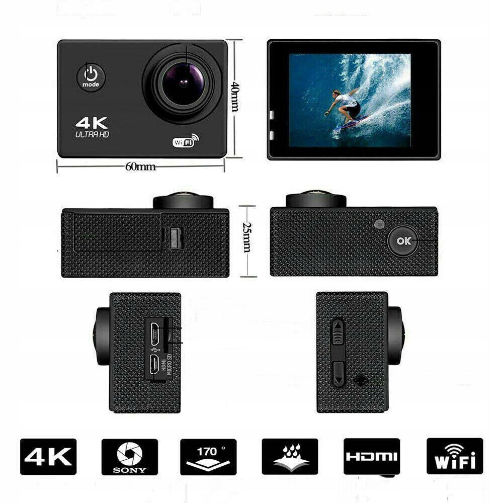 4K HD Motion Camera, Wi-Fi, Diving, Outdoor Underwater Camera Packaging status original